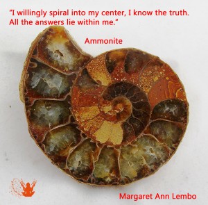 Ammonite gemstone affirmation meme Margaret Ann Lemho