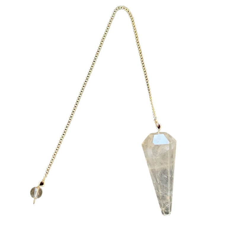 Clear Quartz Pendulum Faceted image 0