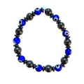 Evil Eye Protection Bracelet Hematite and Cobalt image 0