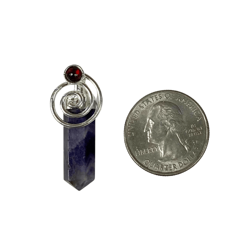 Amethyst Spiral Capped Pendant image 1