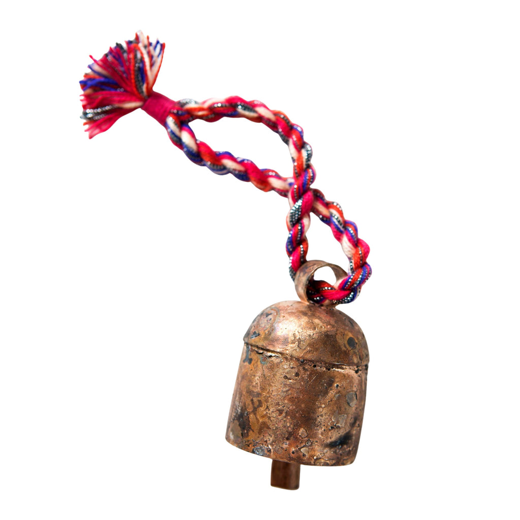 Rainbow Twist Red Bell Wind Chime - Handmade