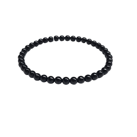 Black Obsidian Bracelet 4mm image 0