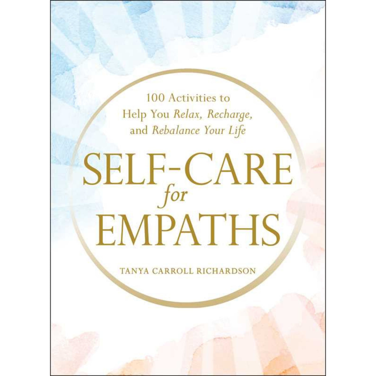 Book cover of 'Self-Care for Empaths' with a watercolor design