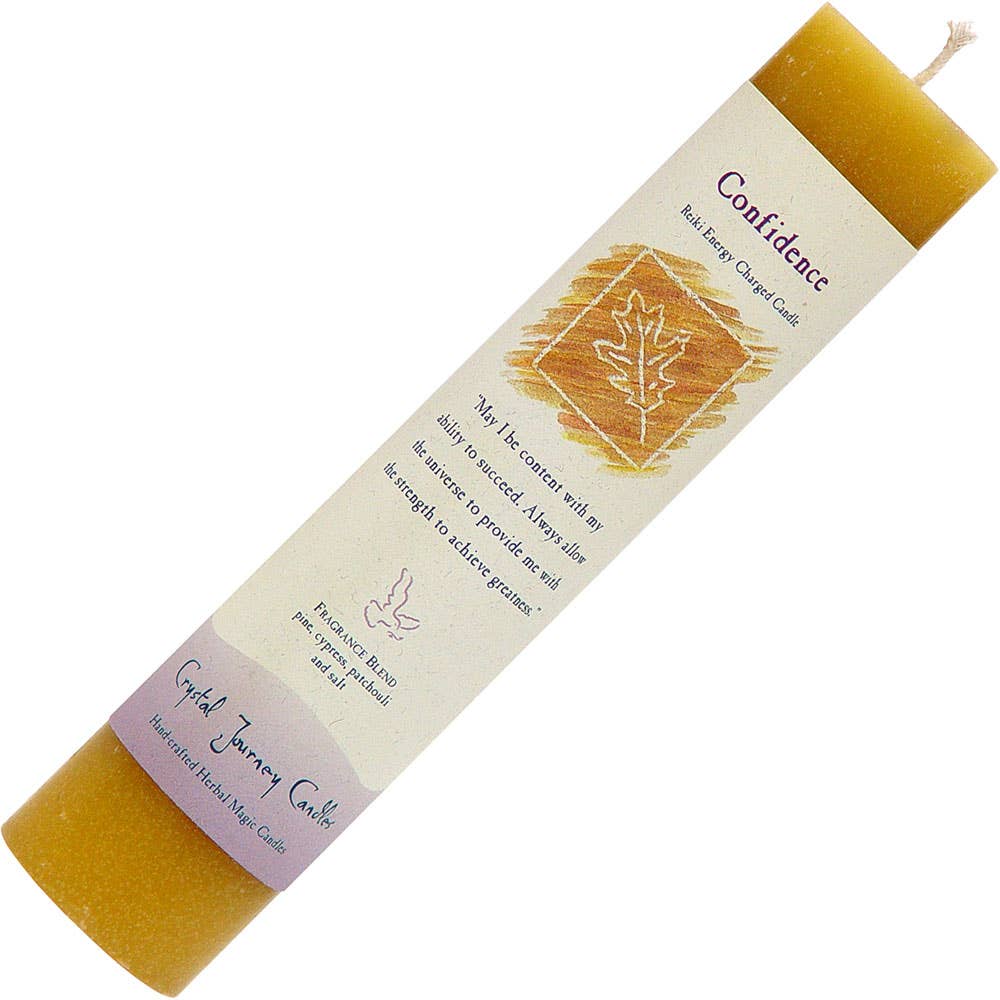 Confidence Crystal Journey Tall Pillar Candle