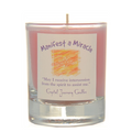 Manifest a Miracle Crystal Journey Glass Filled Votive Soy Candle image 0