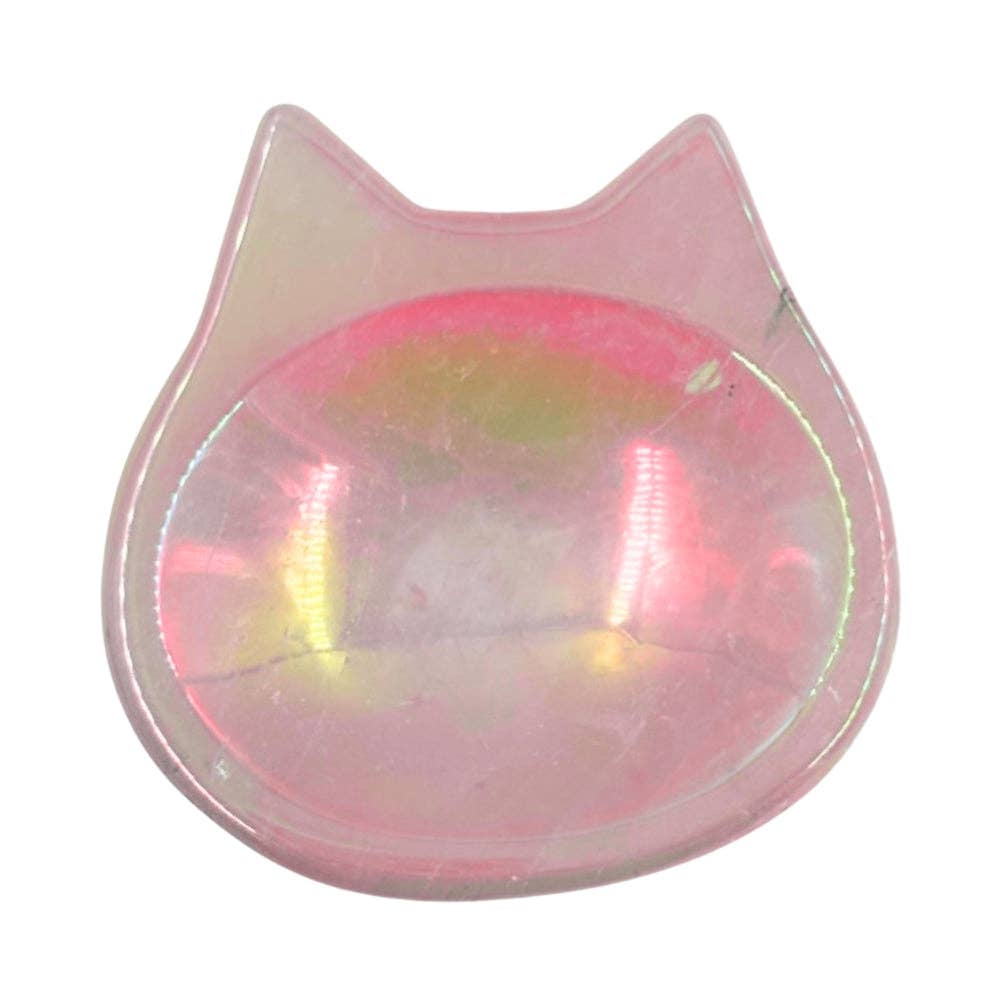 Aura Rose Quartz Cat Trinket Dish