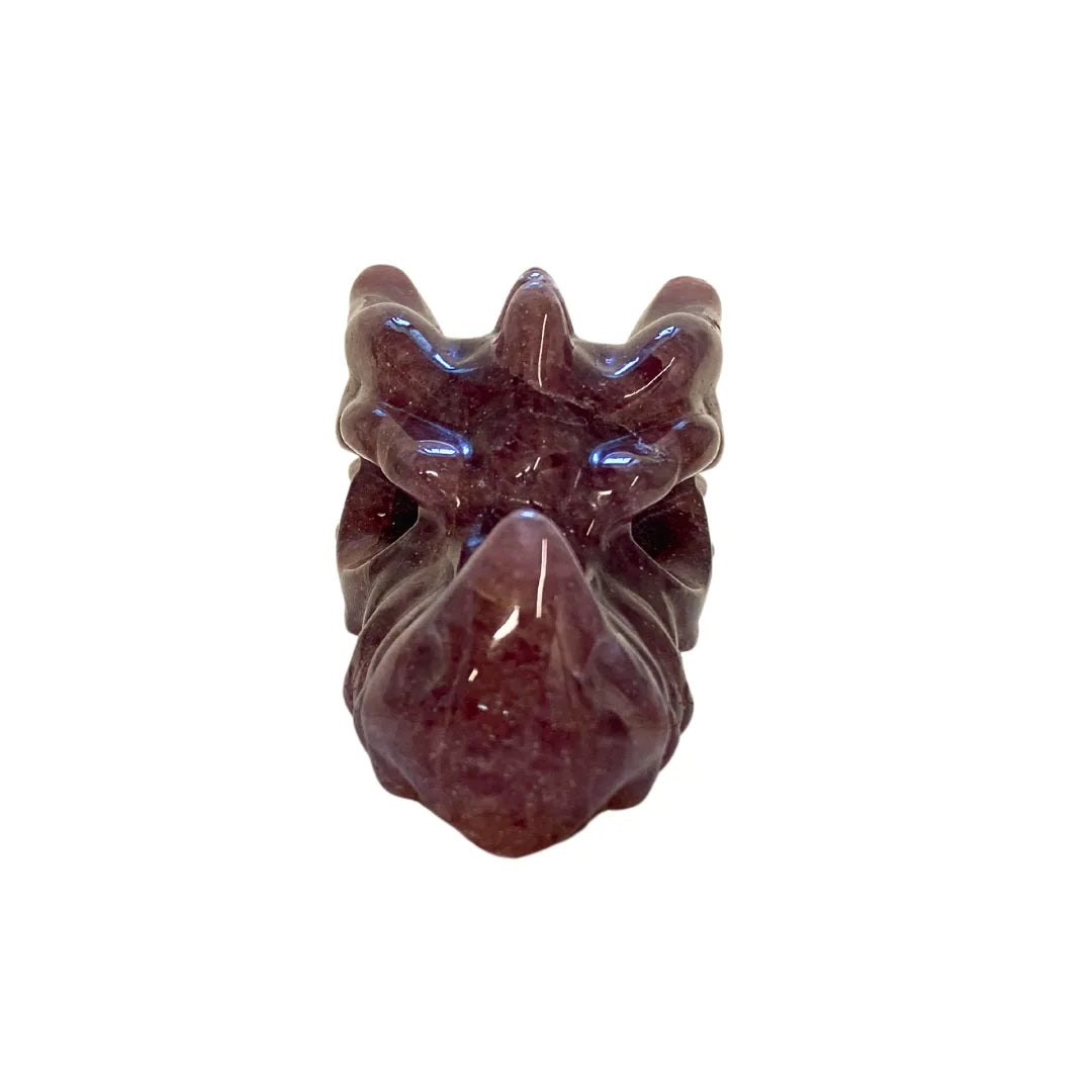 Strawberry Quartz Dragon Skull image 1