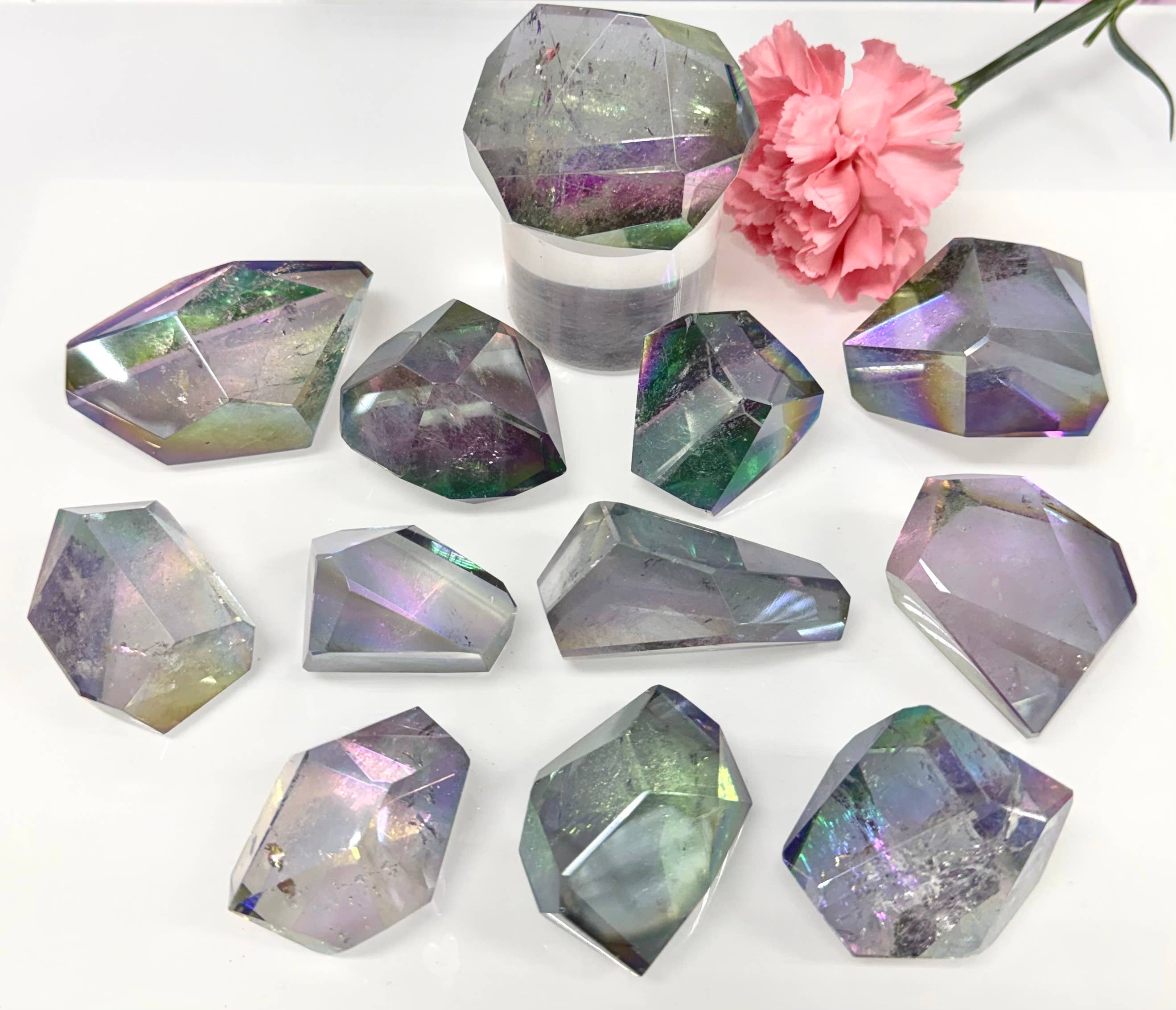 Tanzine Aura Quartz Freeform