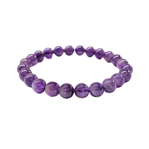 Amethyst Bracelet 8mm Larger Wrist image 0