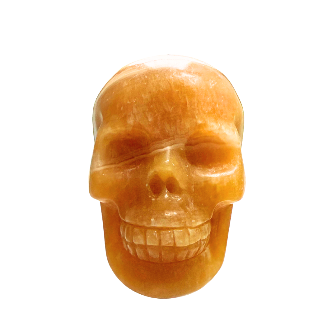 Orange Calcite Skull image 0