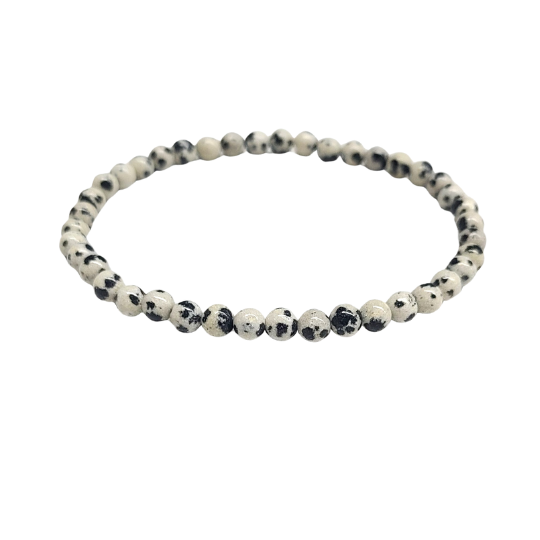 Dalmatian Jasper Bracelet 4mm image 0