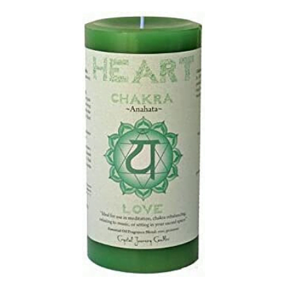 Heart Chakra Big Pillar Candle image 0