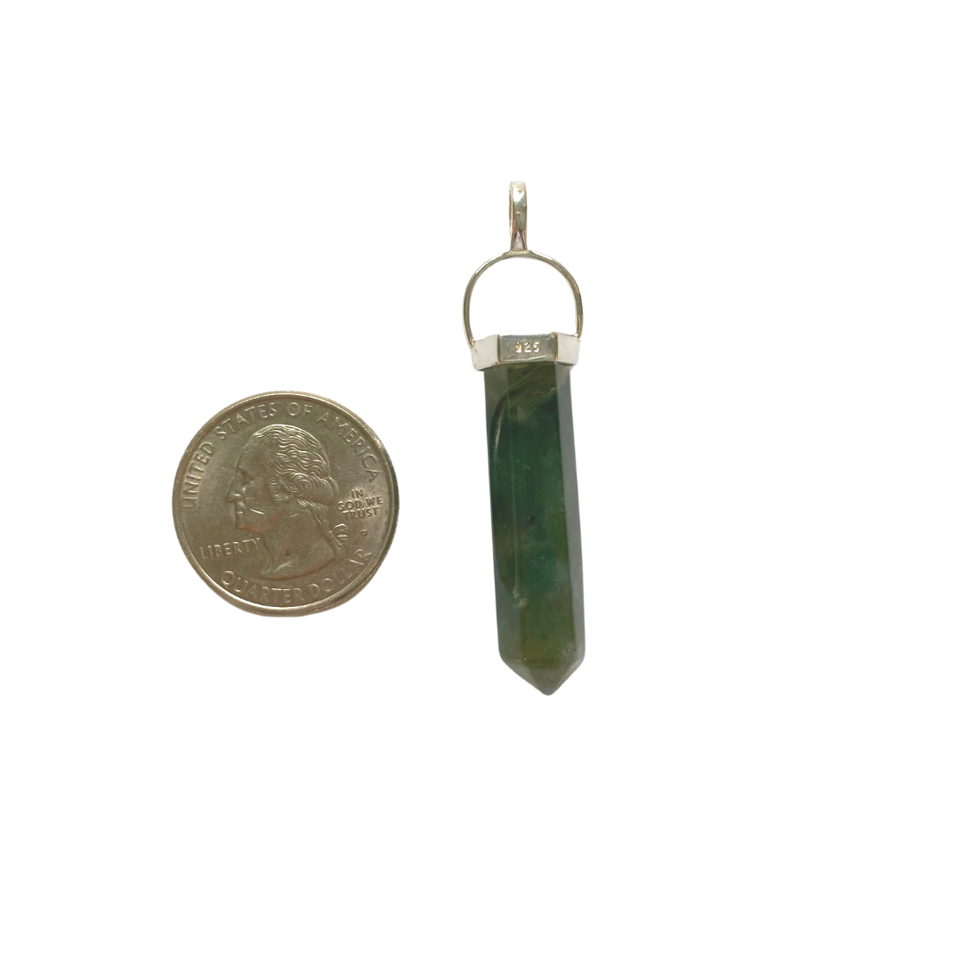 Green Moss Agate Pendant image 1