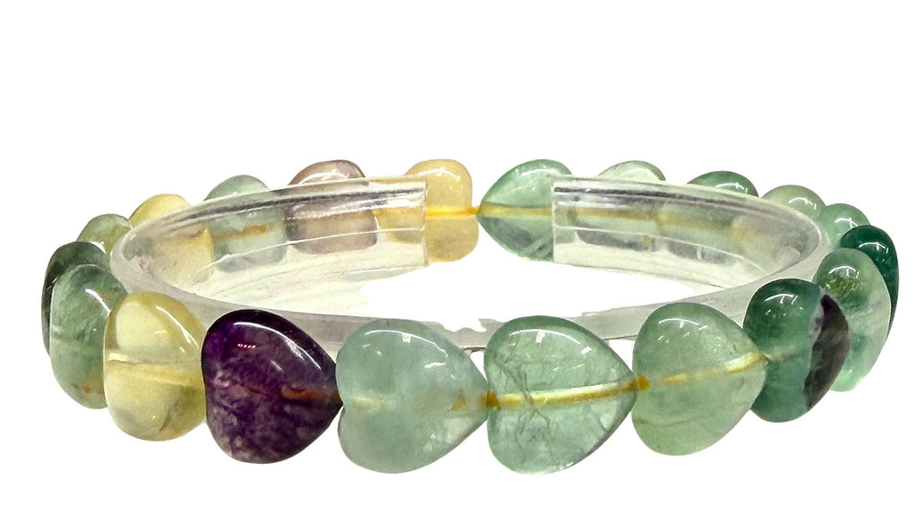 Fluorite Heart Bracelet 8mm