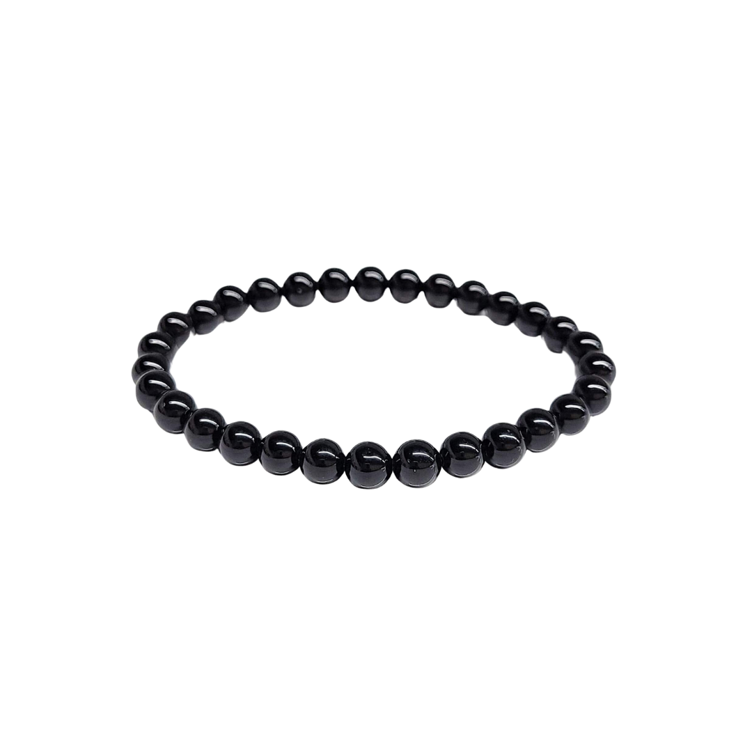 Black Obsidian Bracelet 6mm image 0