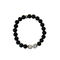 Black Obsidian with Selenite Bracelet image 0