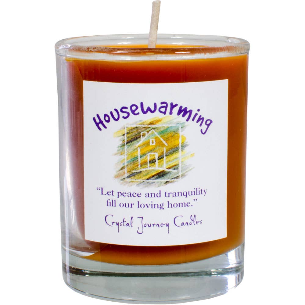 Housewarming Crystal Journey Glass Filled Votive Soy Candle