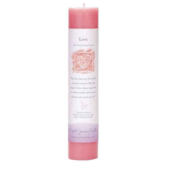 Love Crystal Journey Tall Pillar Candle image 0