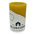 Bluecorn Bees Wax Pillar Candle 2" x 3" image 0
