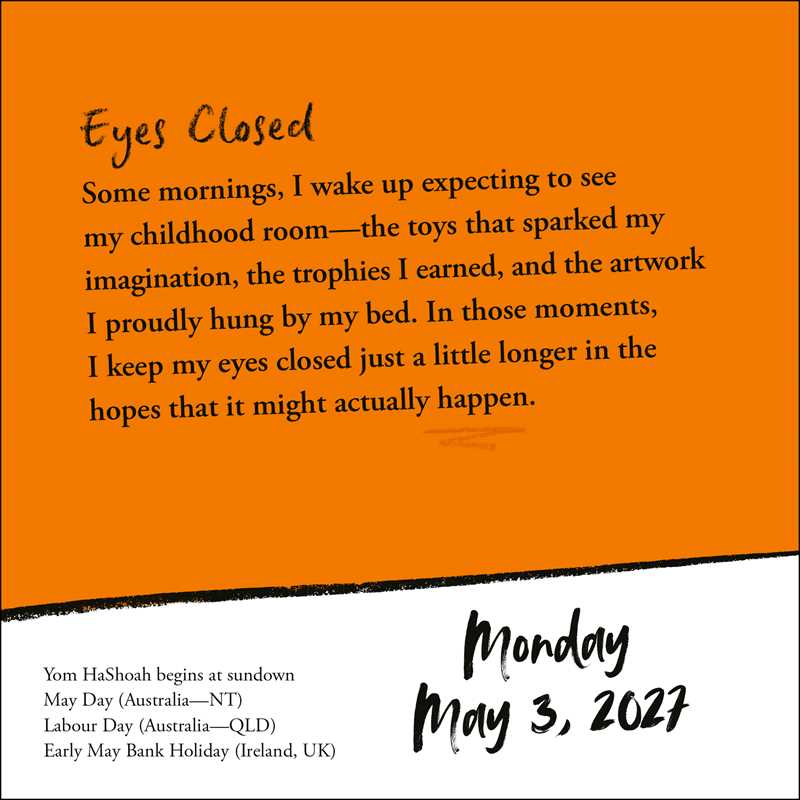 Sticky Notes 2027 Day-to-Day Calendar