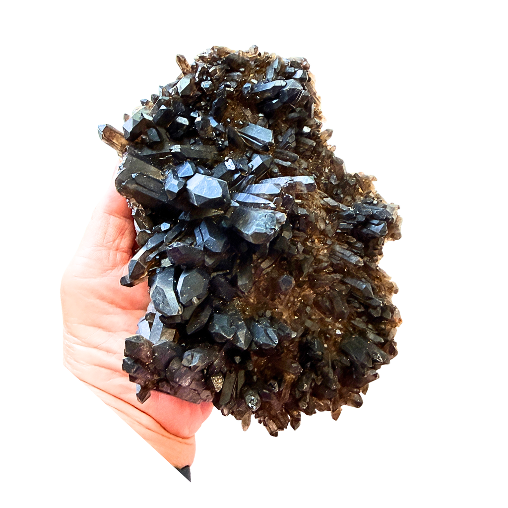 Smoky Quartz Cluster Large