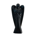 Black Obsidian Angel Carved Statue standing 3 inches tall 
