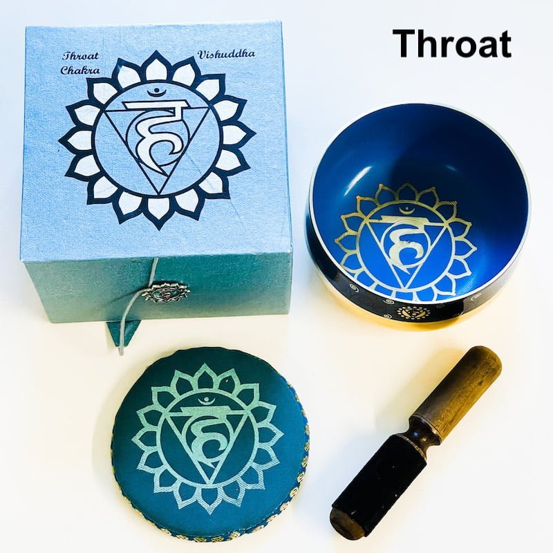 Throat Chakra Tibetan Singing Bowl image 0