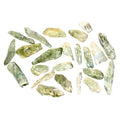 a sampling of Raw Prasiolite Green Amethyst Crystals