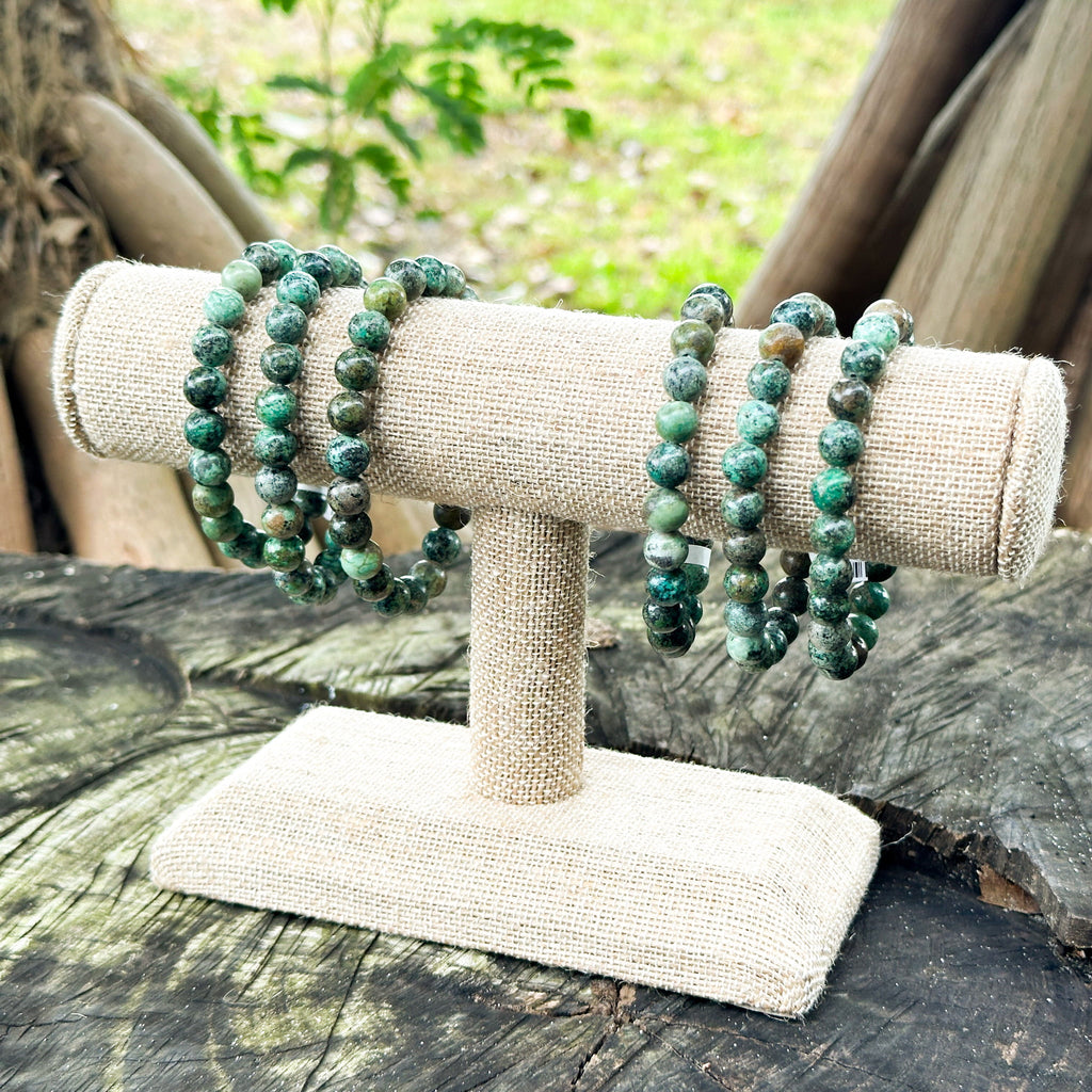 African Turquoise Bracelet 8mm image 2