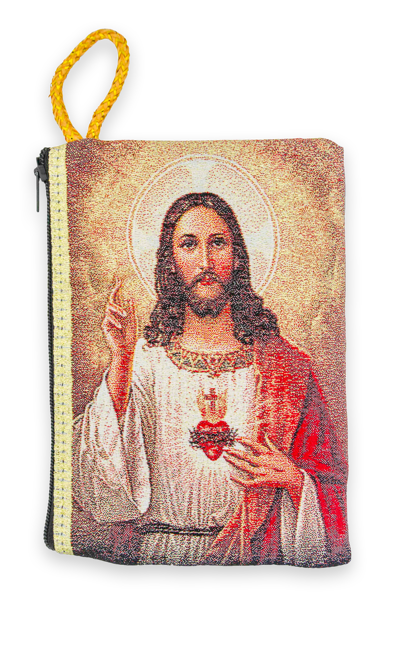 Sacred Heart of Jesus Tapestry Pouch