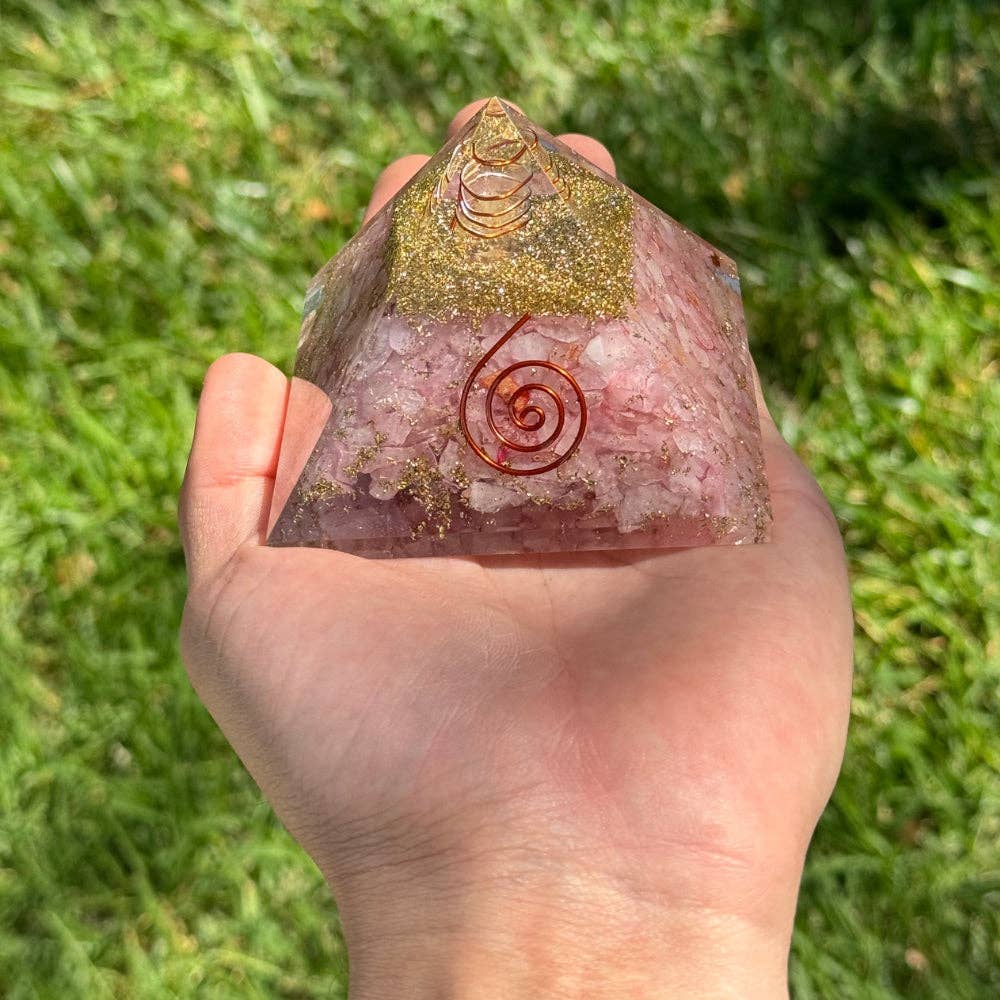 Rose Quartz Orgonite Pyramid