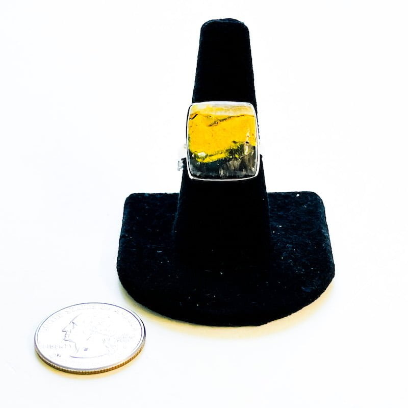 Bumblebee Jasper Ring - Size 8 image 1