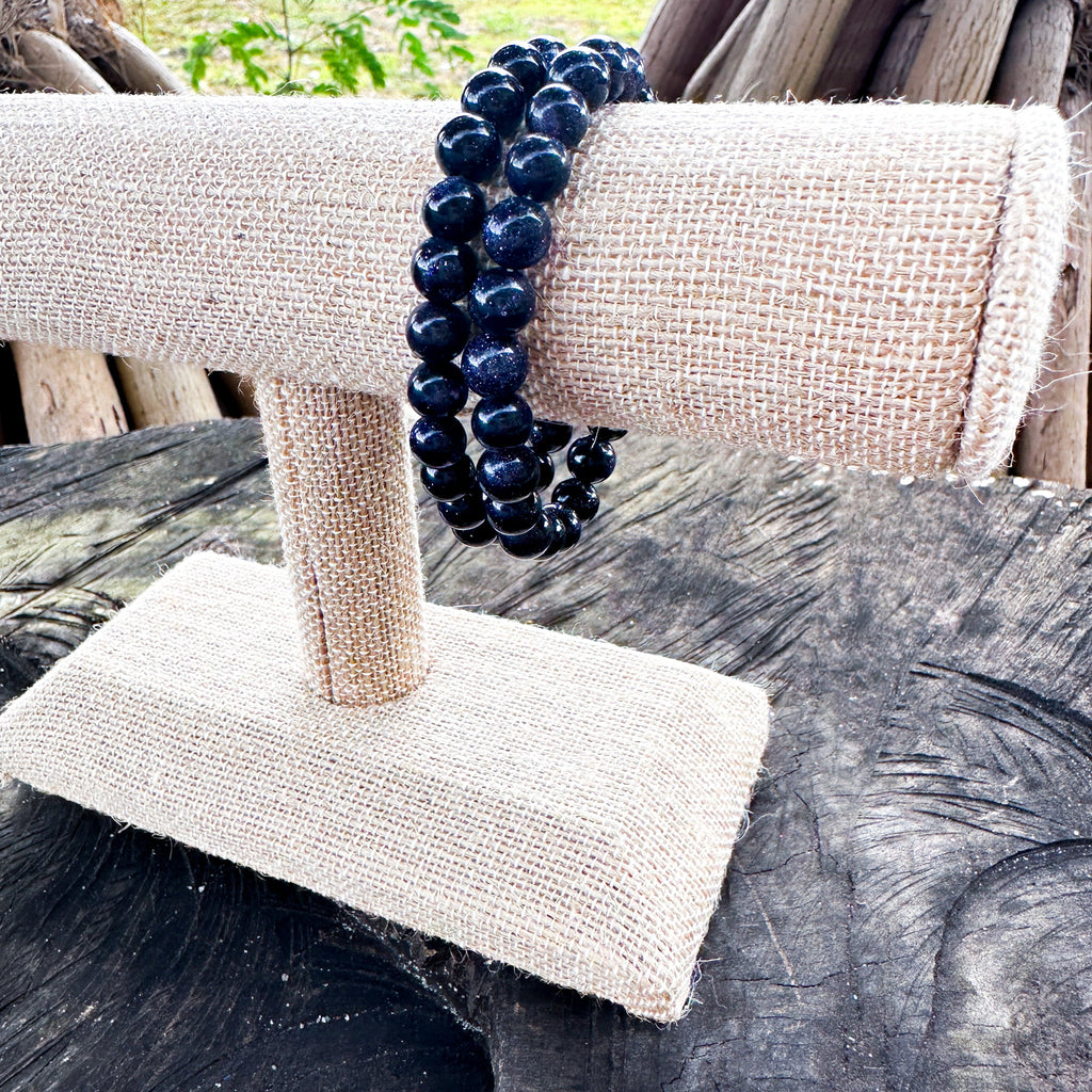 Blue Goldstone Bracelet 8mm image 3