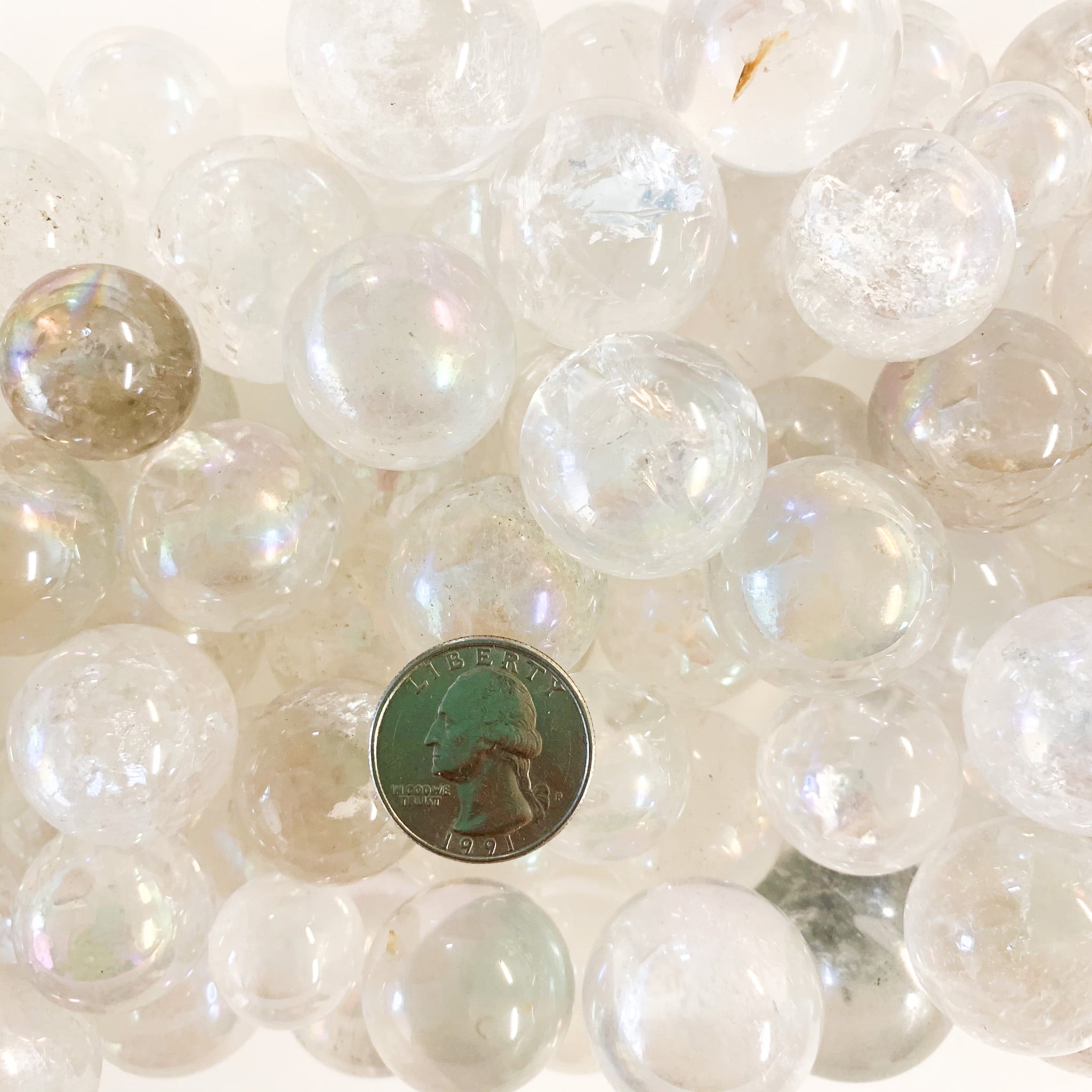 Angel Rainbow Aura Quartz Sphere image 2