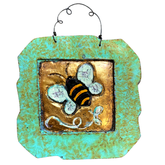 Bumble Bee Cold Bronze Wall Plaque image 0
