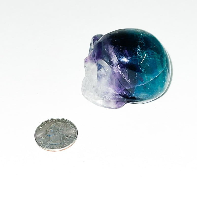 Fluorite Crystal Skull 2 inch image 2