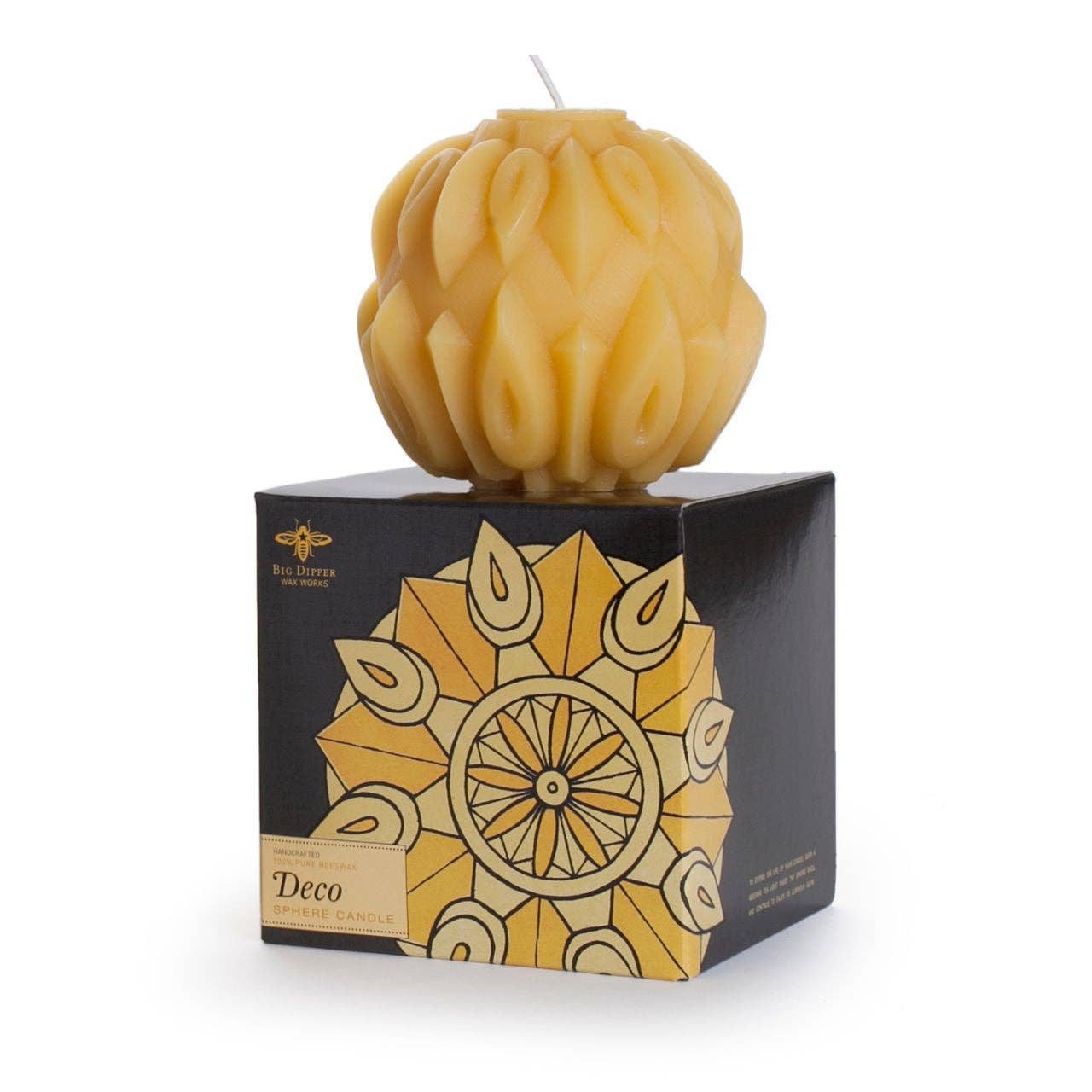 Deco Sphere Candle – 100% Pure Beeswax