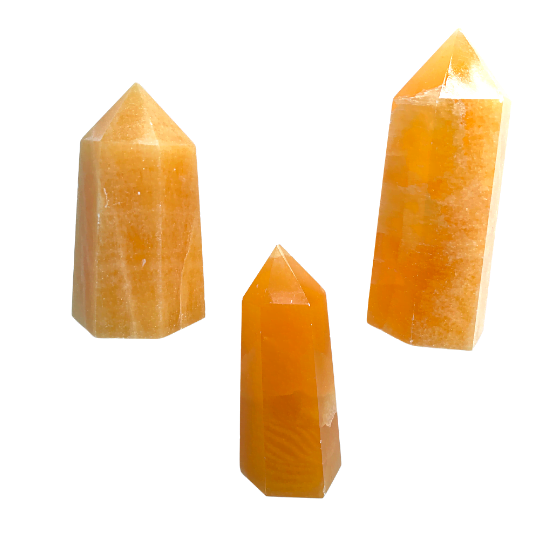 Orange Calcite Standing Point image 0