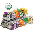 Good Vibes Floral White Sage Smudge Stick 4 in