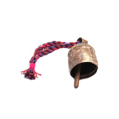 Rainbow Twist Red Bell Wind Chime - Handmade