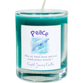 Peace Crystal Journey Glass Filled Votive Soy Candle