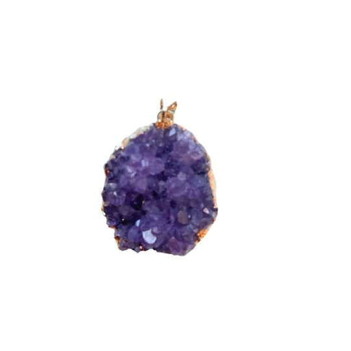 Amethyst Cluster Druzy Pendant image 0