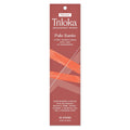 Triloka Palo Santo incense packaging with a red and orange design.