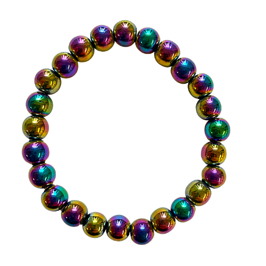 Rainbow Hematite Bracelet 8mm image 0