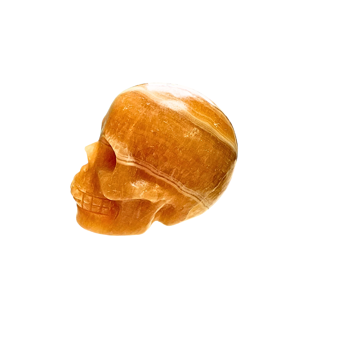 Orange Calcite Skull image 1