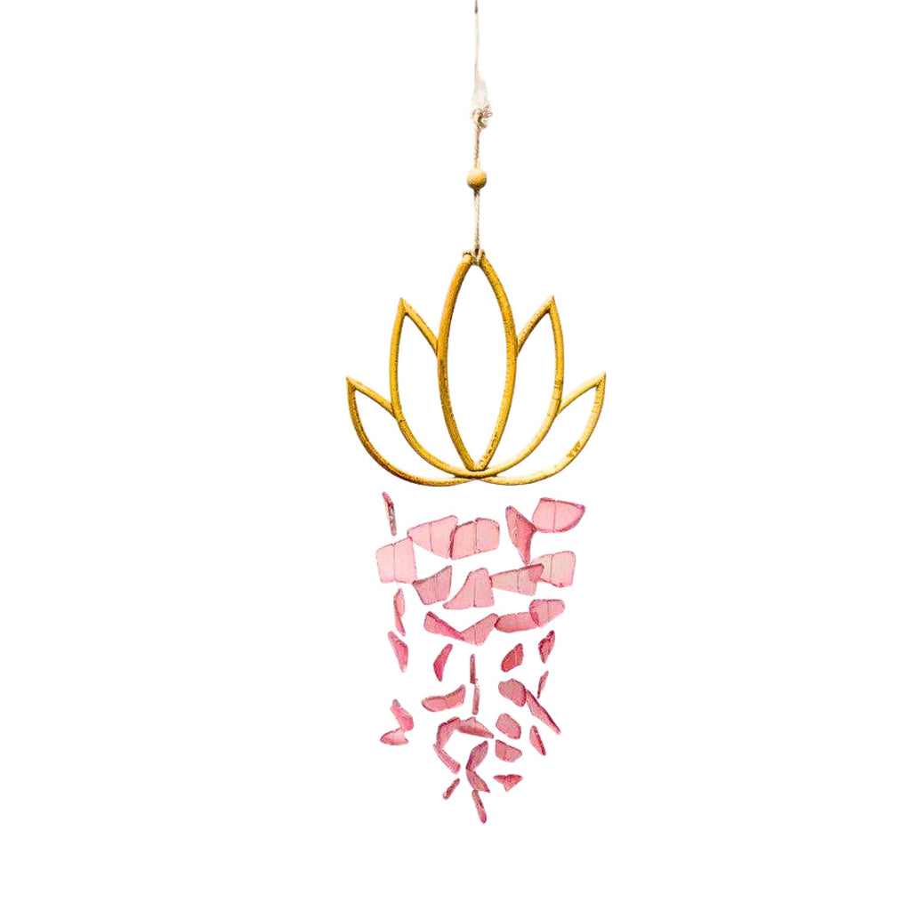 Lotus Pink Sea Glass Windchime