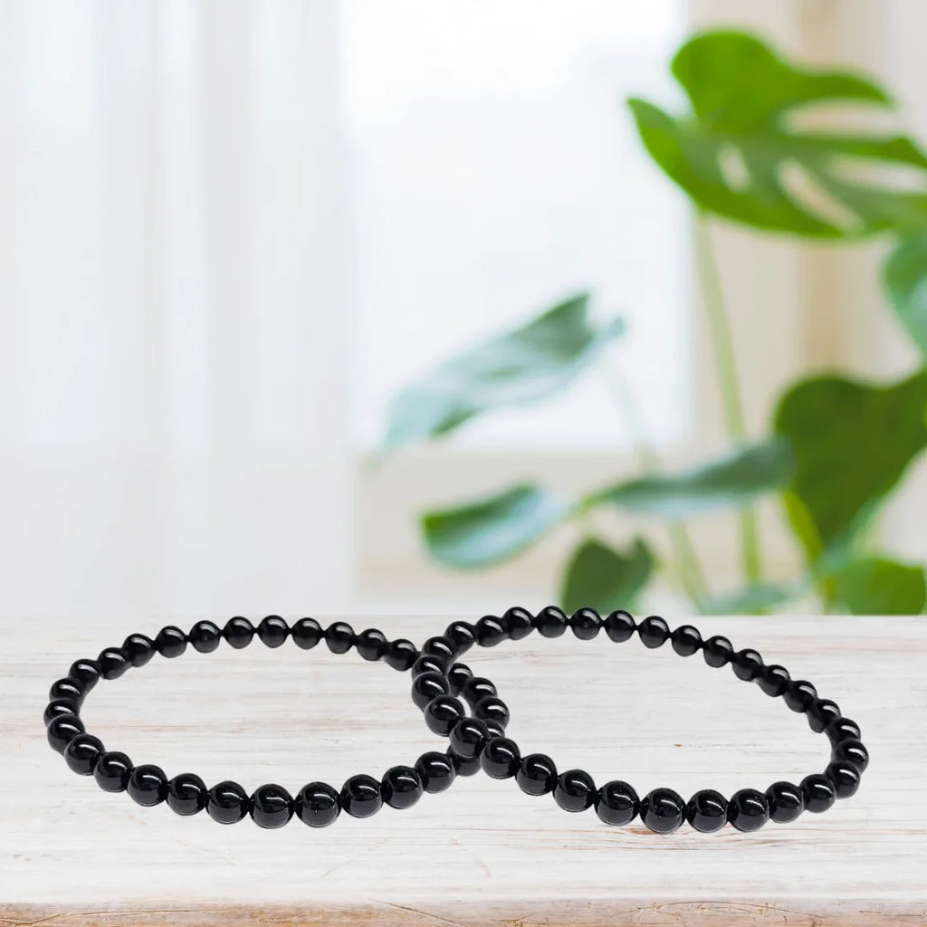 Black Obsidian Bracelet 6mm image 1