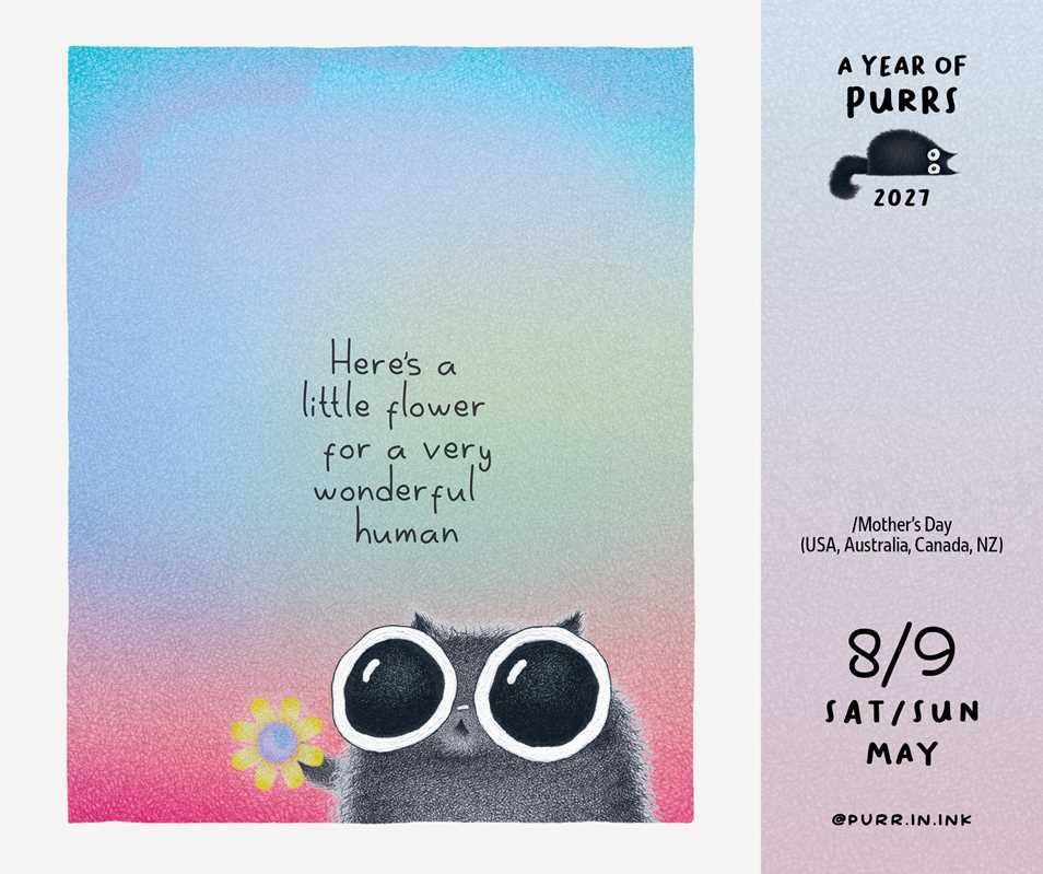2027 A Year of Purrs Day-to-Day Calendar