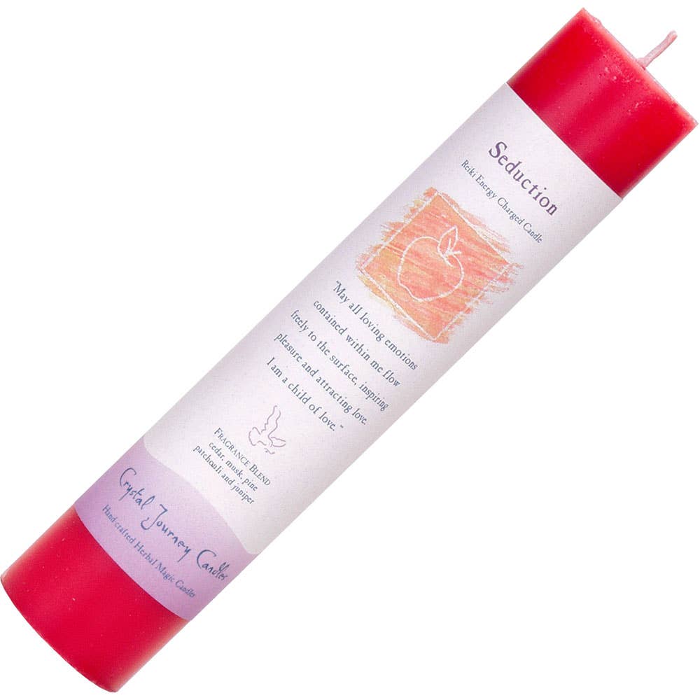Seduction Tall Pillar Candle Crystal Journey