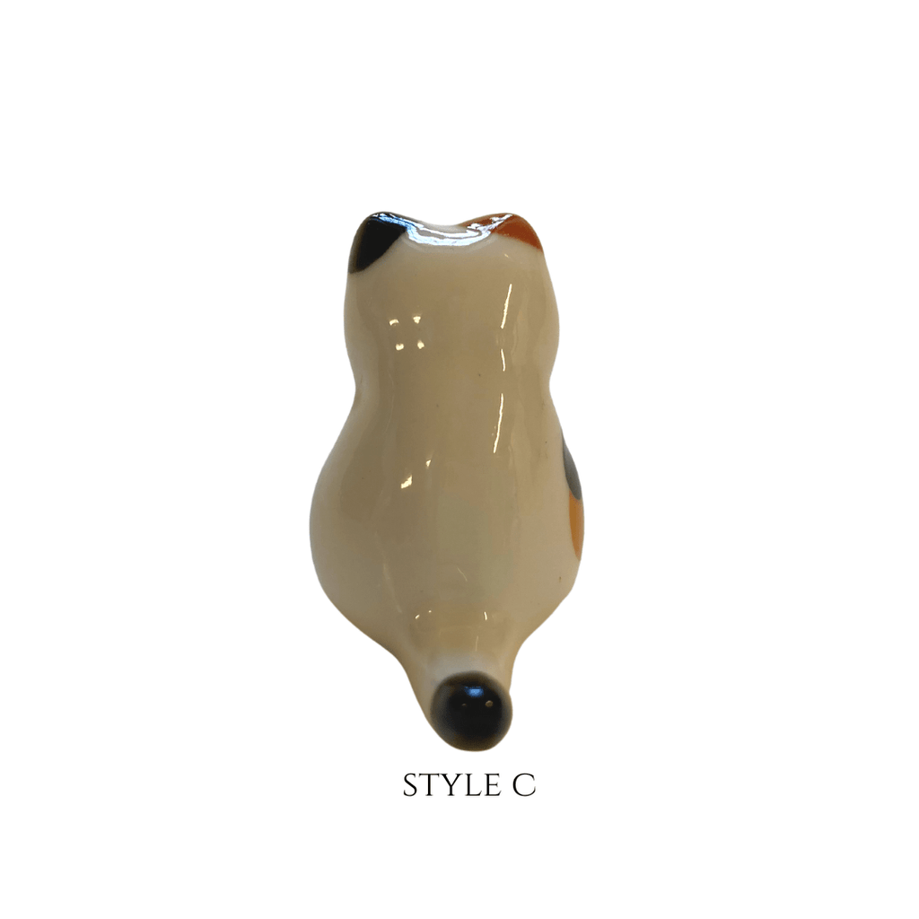 Glass figurine of a cat on a white background with 'STYLE C' text.